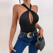 New Cross Sleeveless Jumpsuit Sling Sexy Cutout Women's Jumpsuit