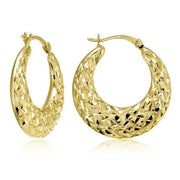 Shine Gold Color Women Earrings Fashion Smooth Hoop Earrings for Women Engagement Wedding Jewelry Gift