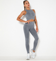 Large Plus Big Bra Fitness Sport Wear Leggings Women For Women High Support Crop Top Workout Clothes Gym Seamless Yoga Suits