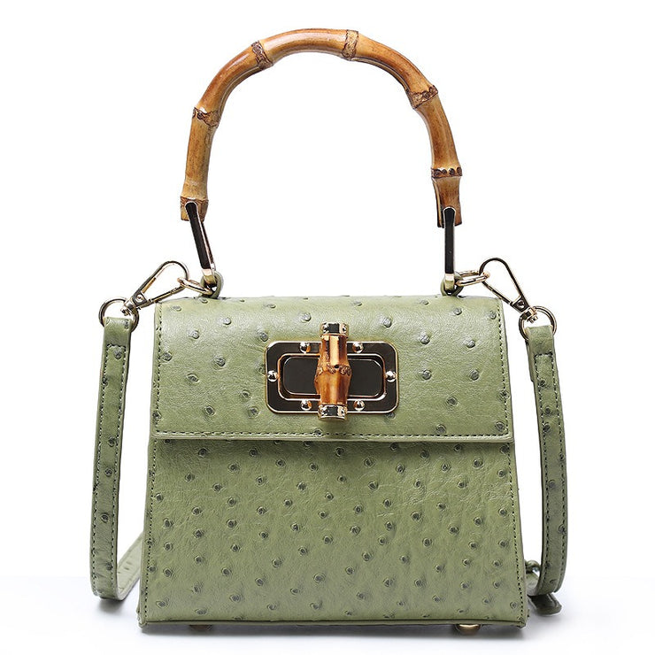 Buckle bag ostrich pattern single shoulder diagonal cross women's bag