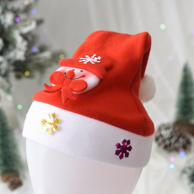 Merry Christmas Hat Light Up LED New Year Navidad  Cap Snowman ElK Santa Claus Hats For Kids Children Adult Xmas Gift Decoration