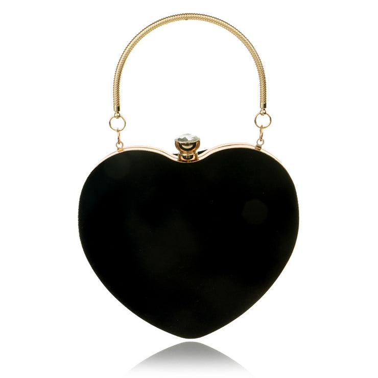 Japanese And Korean Style Heart-Shaped Handbag Ladies Fashion Cosmetic Bag Evening Bag Clutch Bag