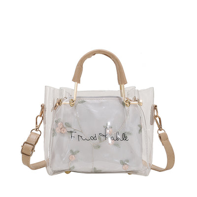 Spring And Summer Transparent Small Bag Women's New Small Square Bag Fashion Chain Korean Version One Shoulder Messenger Bag