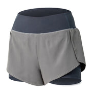 Women Gym Double shorts side pocket running shorts breathable quick dry yoga women shorts workout fitness sportwear