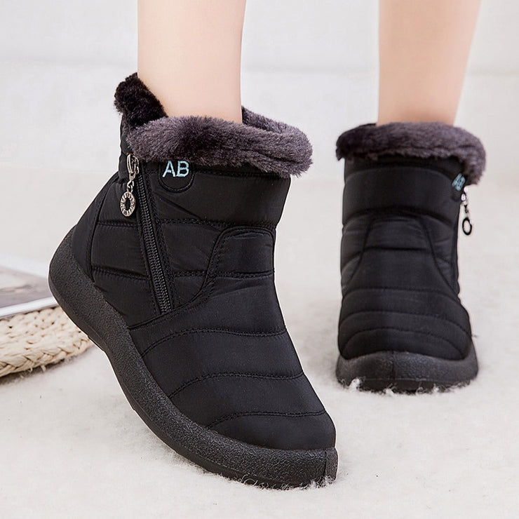 Bottes pour femmes, bottes de neige imperméables à la mode pour chaussures d'hiver pour femmes, bottines légères et décontractées, bottes d'hiver chaudes