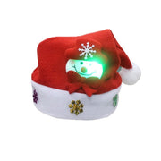 Merry Christmas Hat Light Up LED New Year Navidad  Cap Snowman ElK Santa Claus Hats For Kids Children Adult Xmas Gift Decoration