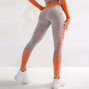 Sport Set Women Seamless Yoga Set Women Gym Clothes Long Sleeve Ombre Legging set High Waisted Winter Gym Wear Tight Yoga Suit