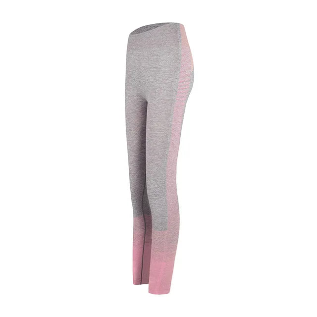 Sport Set Women Seamless Yoga Set Women Gym Clothes Long Sleeve Ombre Legging set High Waisted Winter Gym Wear Tight Yoga Suit